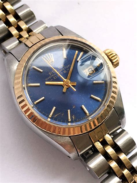 rolex oyster perpetual date blue vintage|rolex oyster perpetual old models.